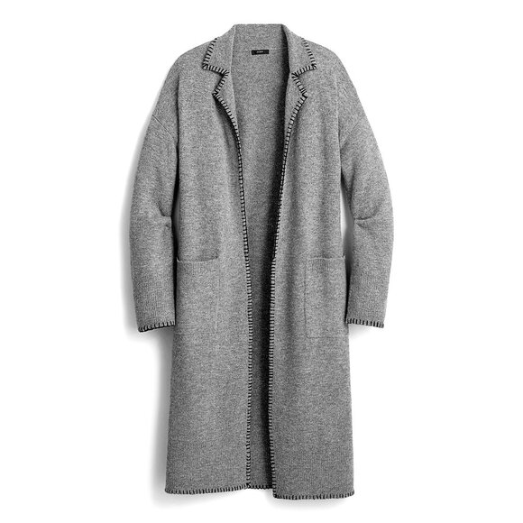 Nwt  J Crew Wool Long Open Front Sweater Cardigan XS to Small - Picture 1 of 5